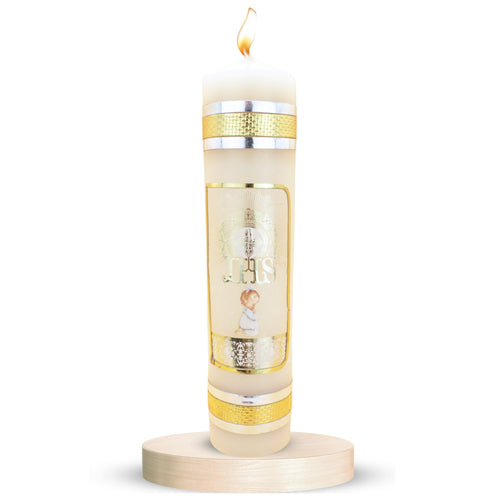 Authenthic baptism candle made by Mexican Artisans at La Villa Guadalupe | velas para bautizo de niña o niño | baptism c