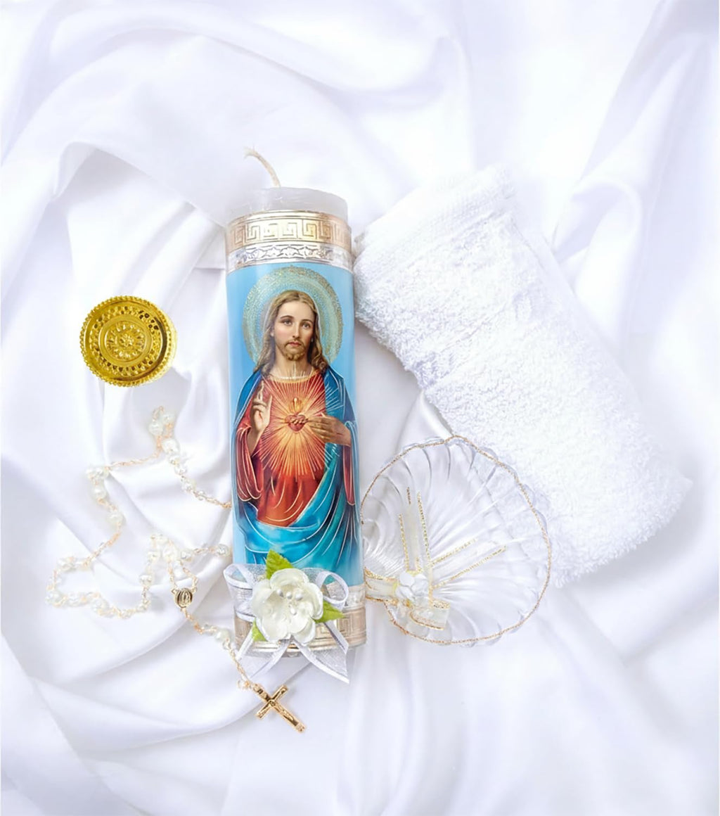 The Original Baptism Candle Set for bautizo made in Mexico - Velas Para Bautizo De Niña - Vela De Bautizo Para Niño - Ba