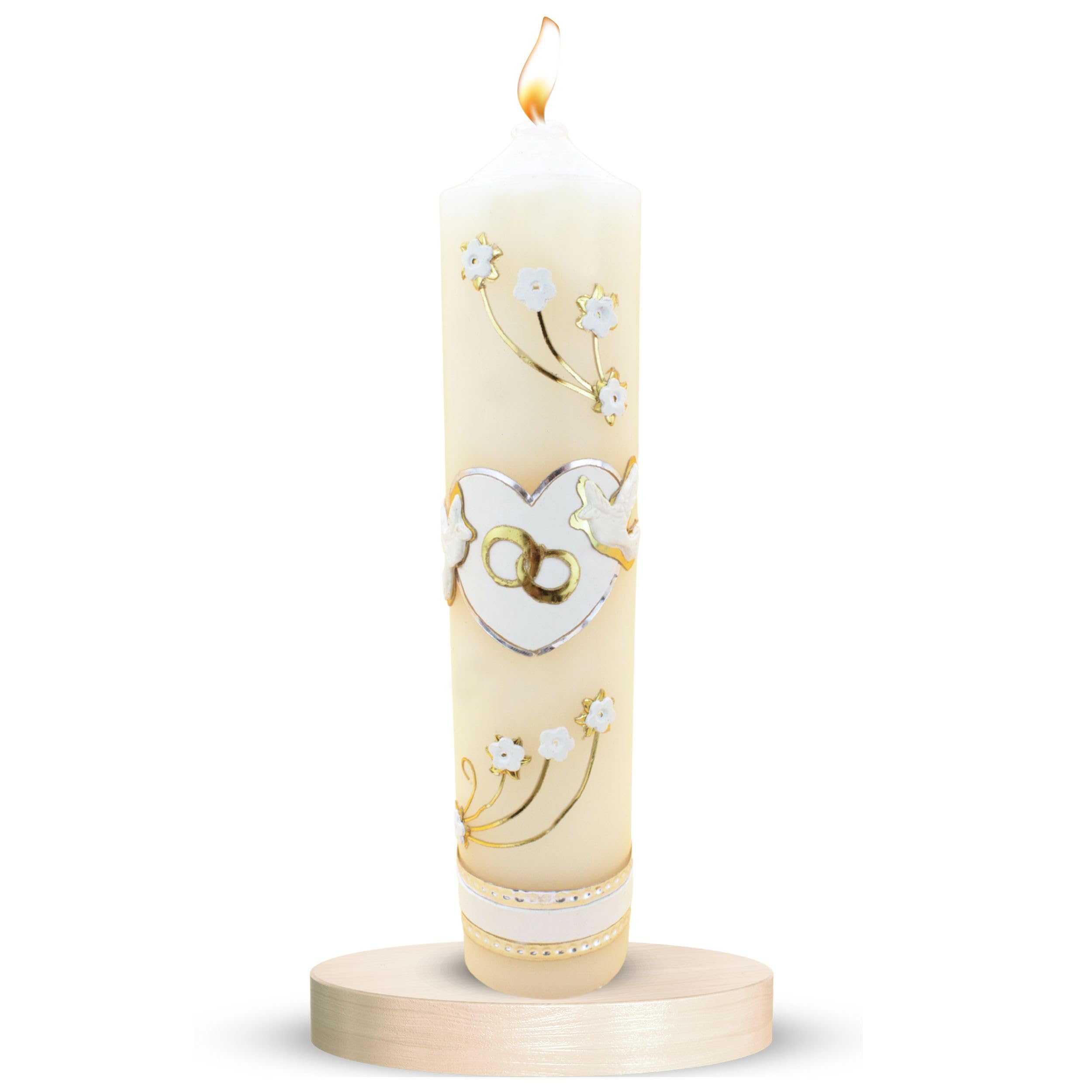 Authenthic Unity candle for wedding ceremony set made by Mexican Artisans at La Villa de Guadalupe | Wedding candle for 