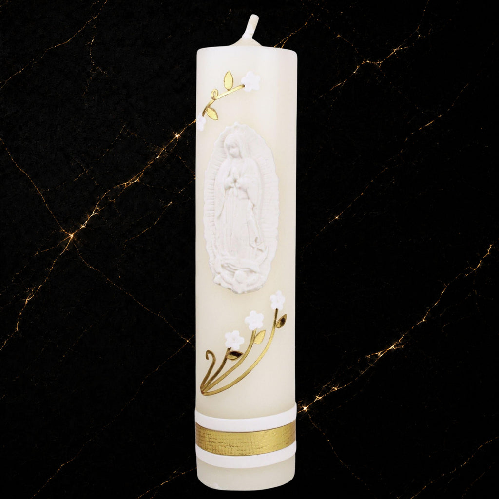 Devotional Prayer Candle Virgen María Style 3 — Veladora Religiosa Catolica para Oración y Altar