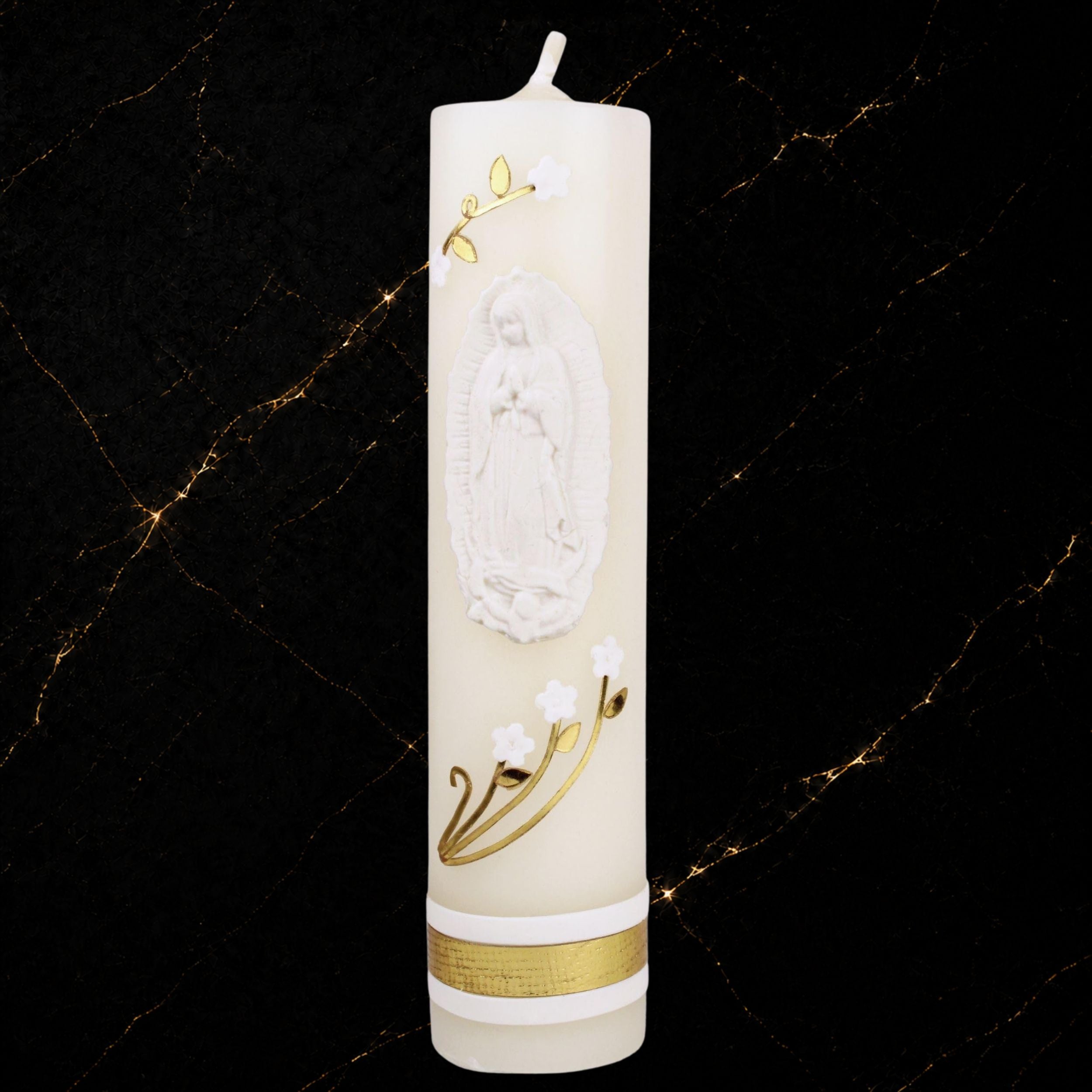 Devotional Prayer Candle Virgen María Style 3 — Veladora Religiosa Catolica para Oración y Altar