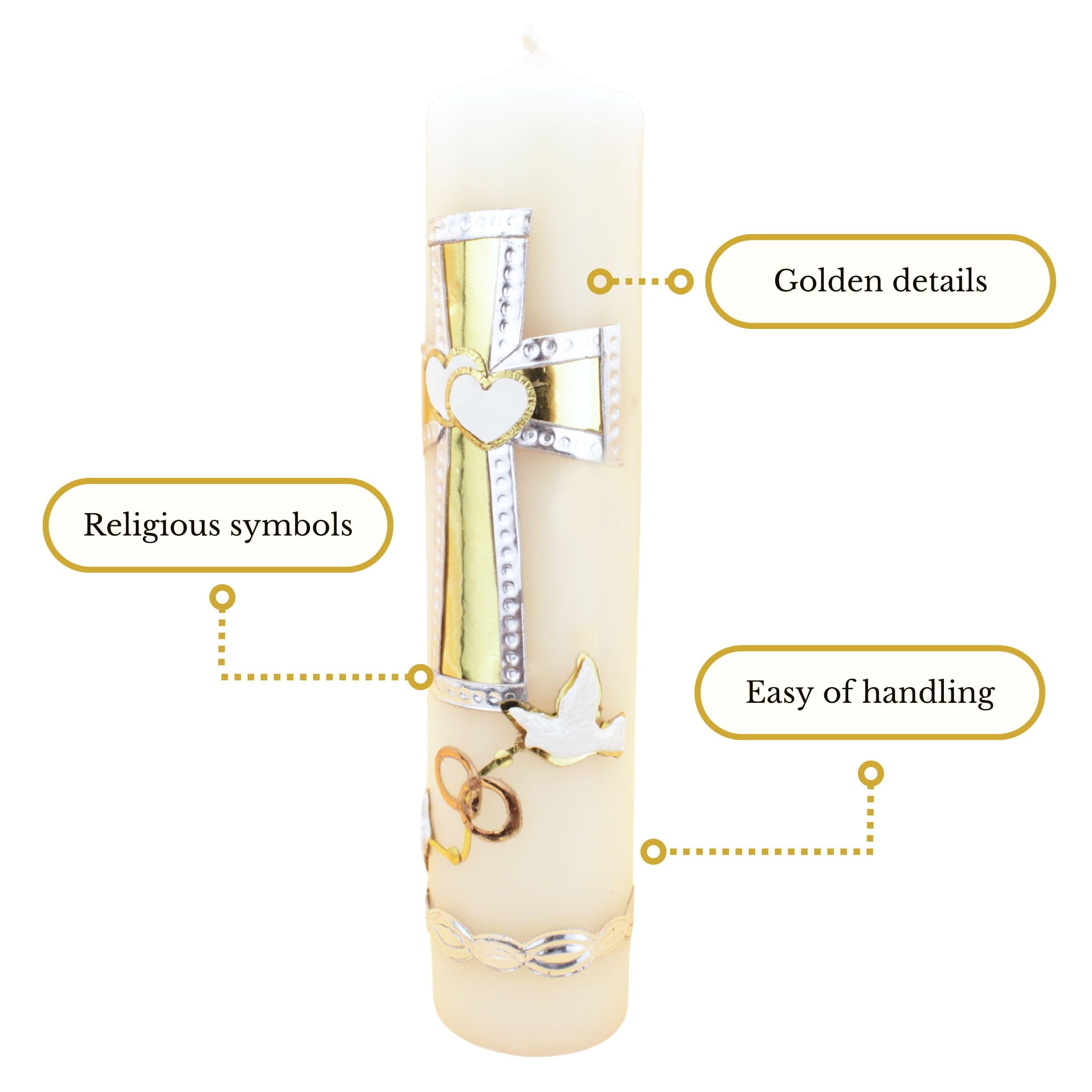 Authenthic Unity Candles for Wedding Ceremony Set Made by Mexican Artisans at La Villa de Guadalupe | Wedding Candles fo