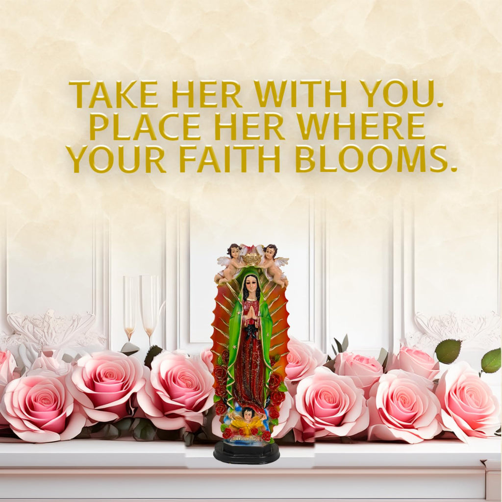Nuestra Fe Virgin mary statue - virgen de guadalupe statues - blessed mother statues - mary statue catholic - our lady o