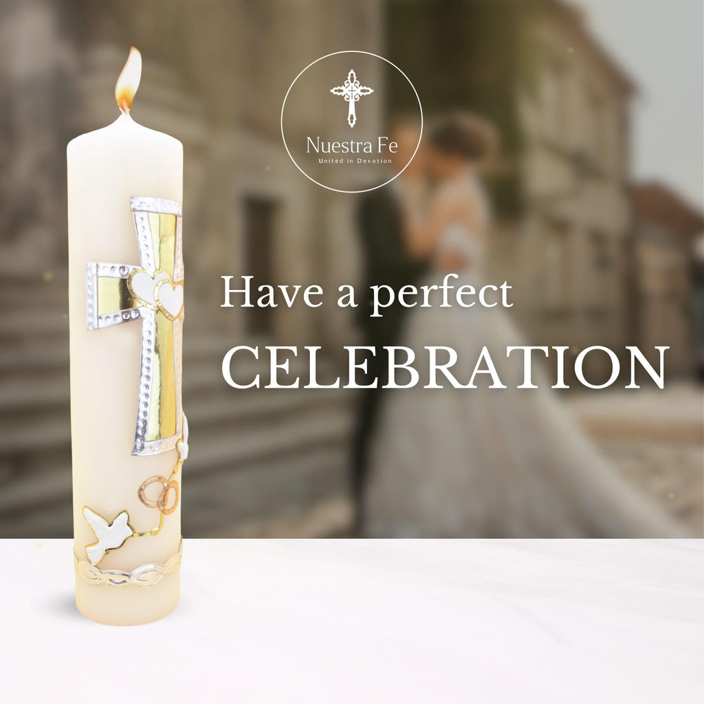 Authenthic Unity Candles for Wedding Ceremony Set Made by Mexican Artisans at La Villa de Guadalupe | Wedding Candles fo