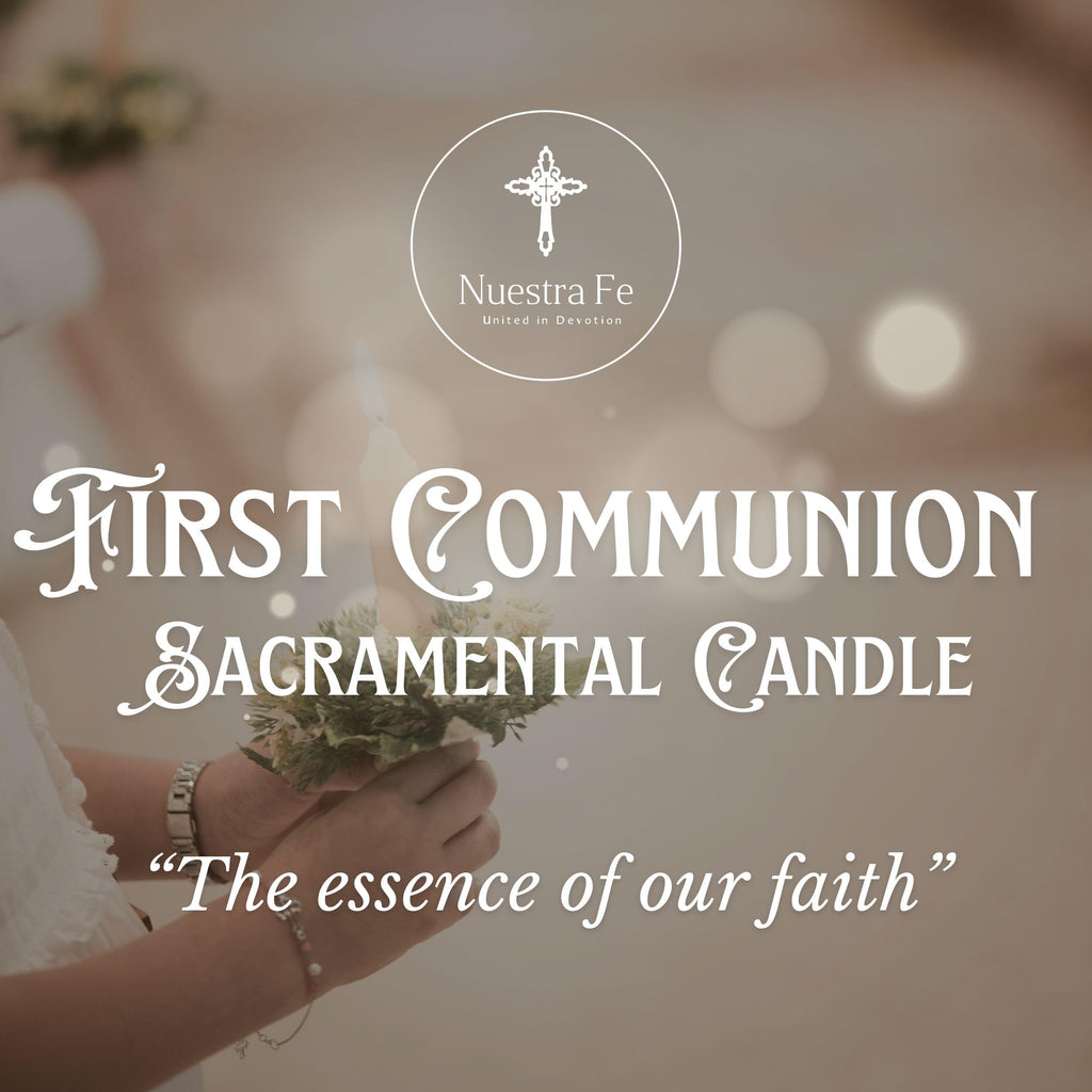Authenthic First communion candle made by Mexican Artisans at La Villa de Guadalupe | Vela de primera comunion para niño