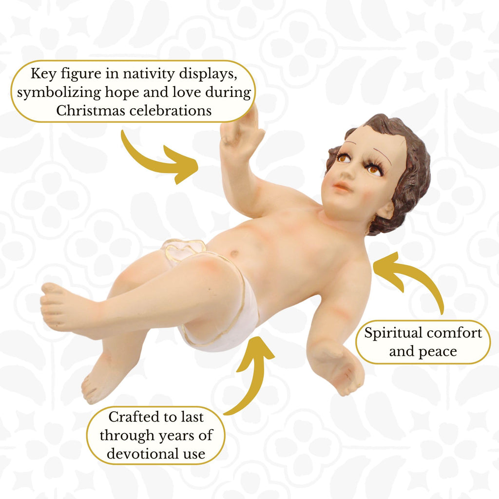 Baby Jesus figure nativity HandMade in Mexico - Niño dios for nacimiento de jesus para navidad - Christmas Baby Jesus fo