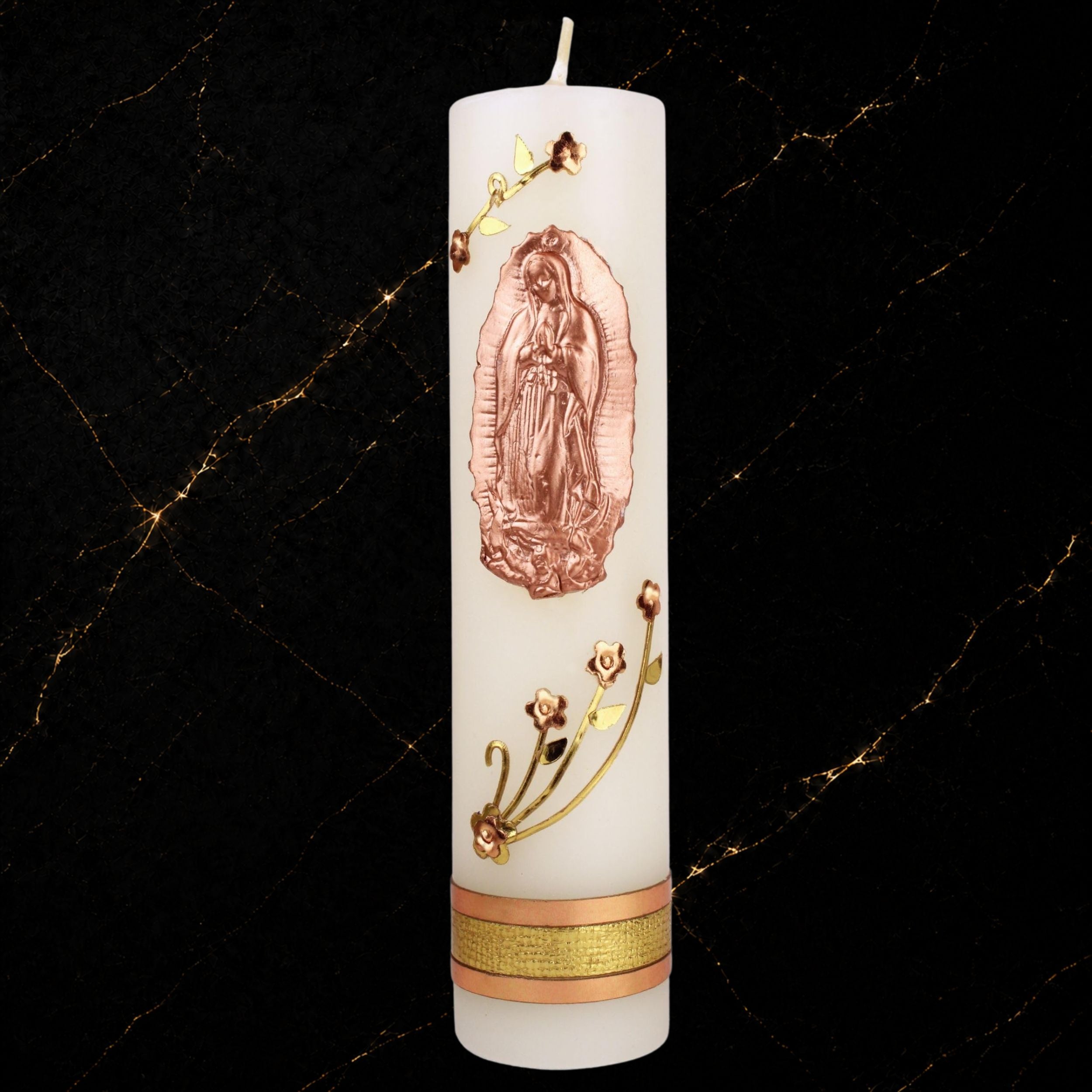 Devotional Prayer Candle Virgen María Style 4 — Veladora Religiosa Catolica para Oración y Altar