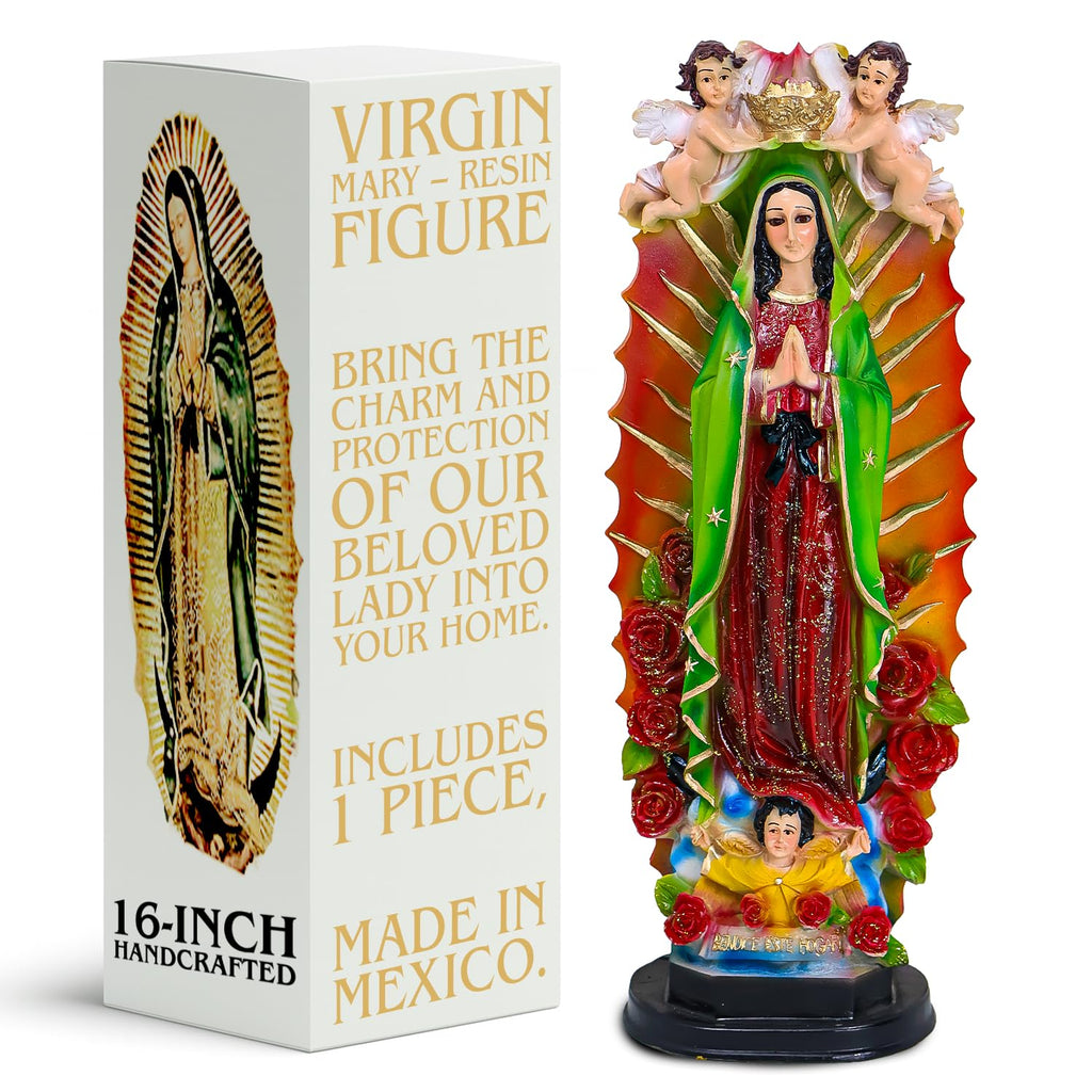 Nuestra Fe Virgin mary statue - virgen de guadalupe statues - blessed mother statues - mary statue catholic - our lady o