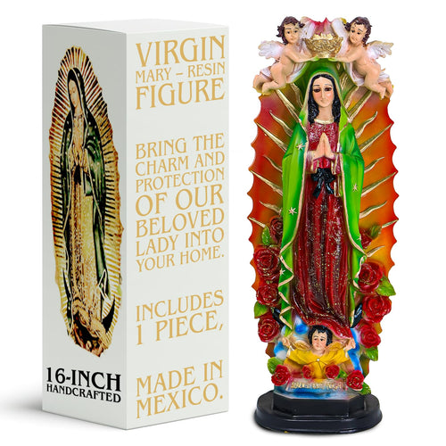 Nuestra Fe Virgin mary statue - virgen de guadalupe statues - blessed mother statues - mary statue catholic - our lady o