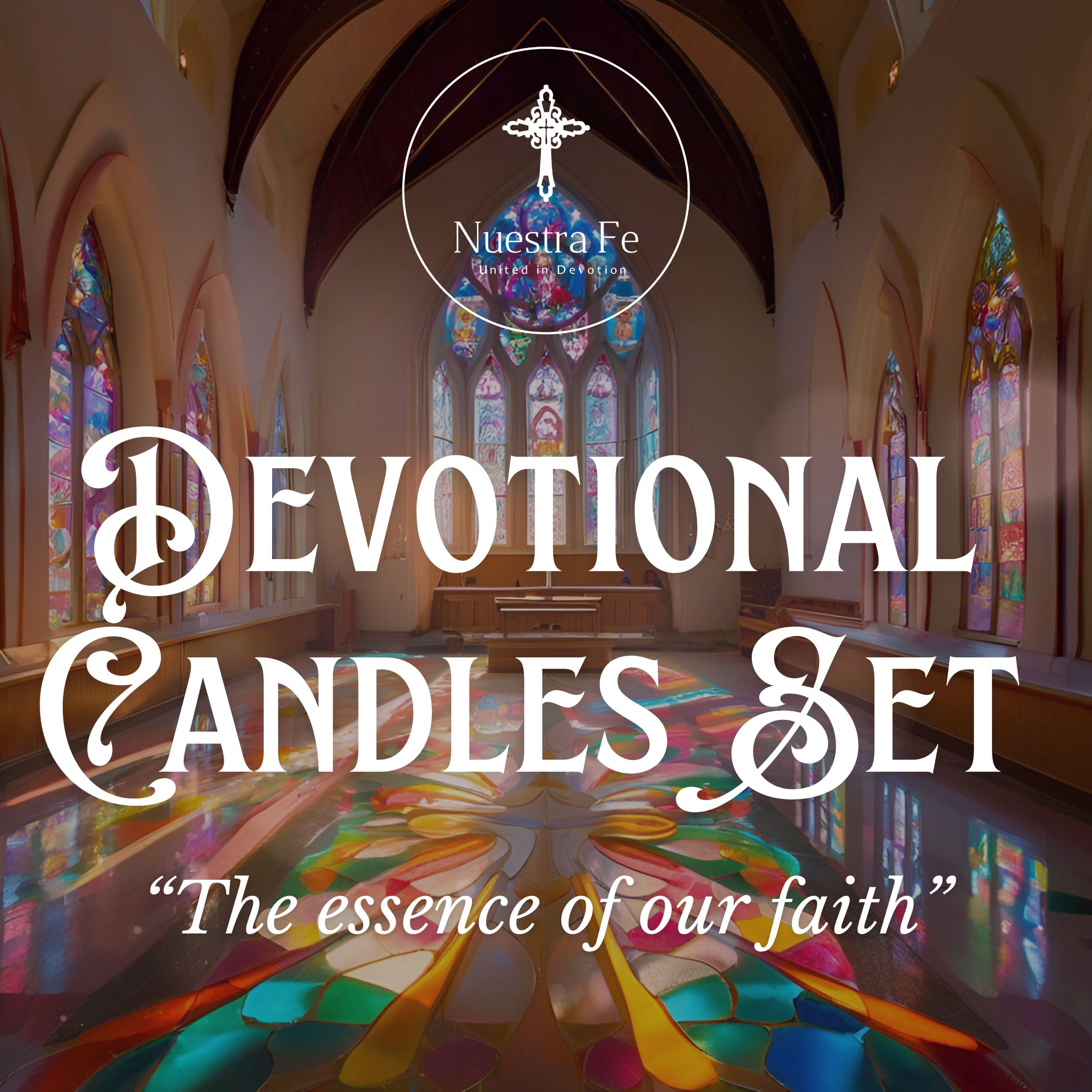12 pack Devotional candles in a prayer box - Las 12 Velas de la divina providencia catolica - velas para posadas - velas