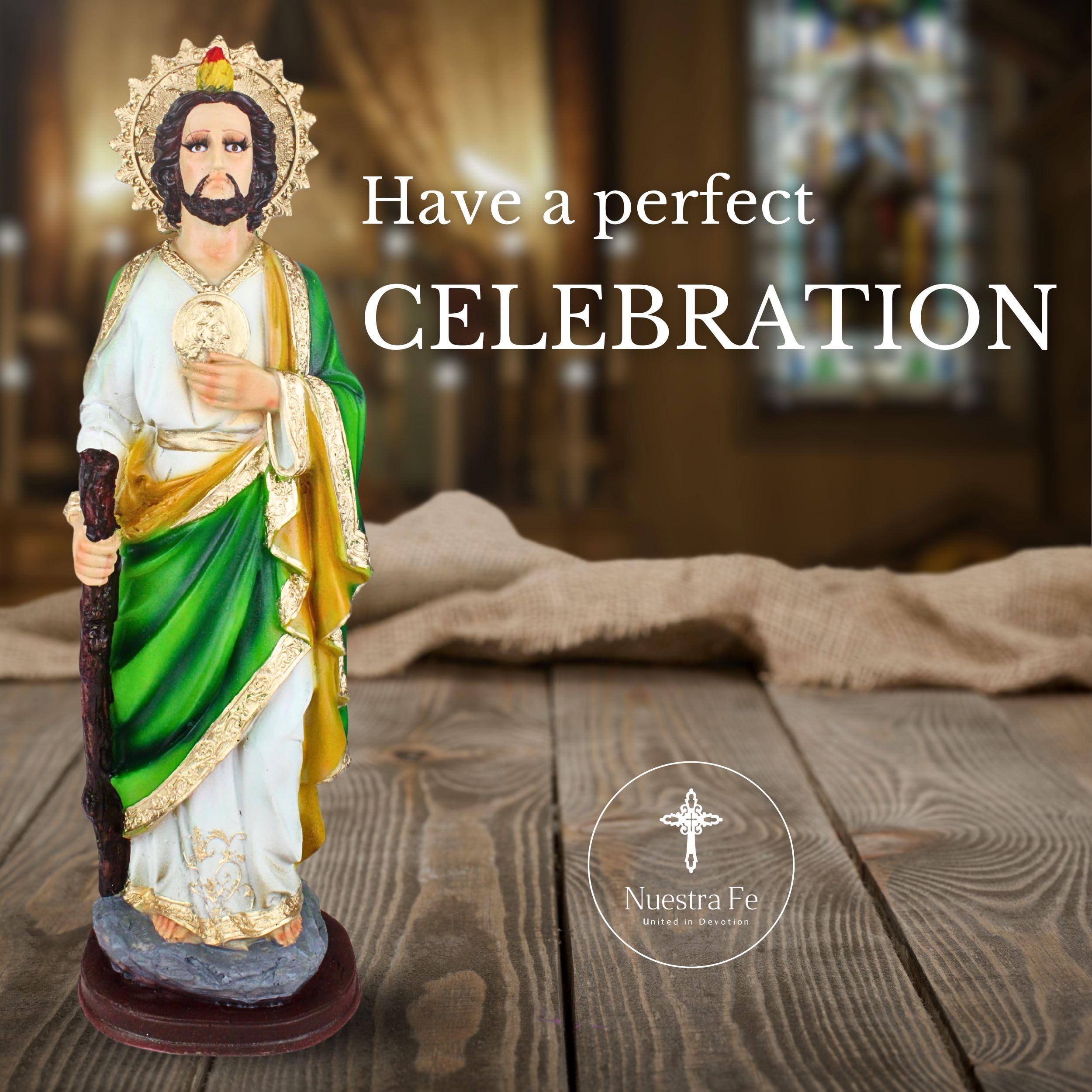San Judas Tadeo statue 16 inches Premium Quality - Catholic statues of St Jude statue - San Juditas Tadeo estatua - Imag