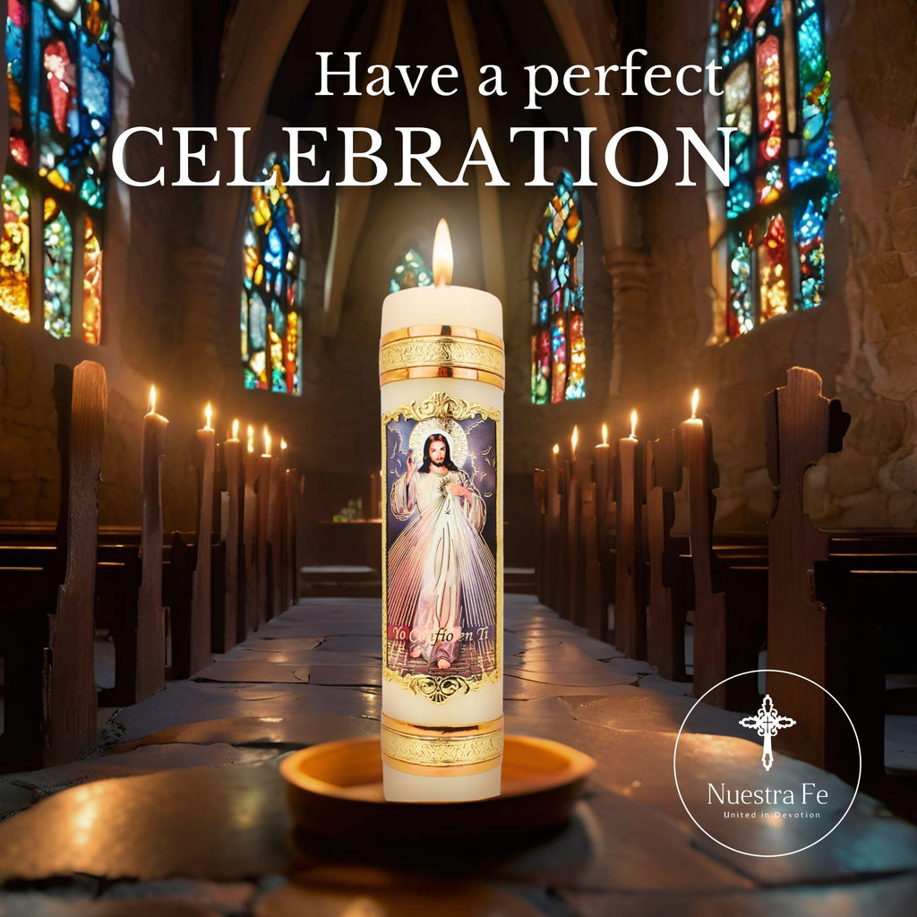 The Magnificient prayer candles collection - Our lady of guadalupe religious candles - Catholic candle cirios religiosos