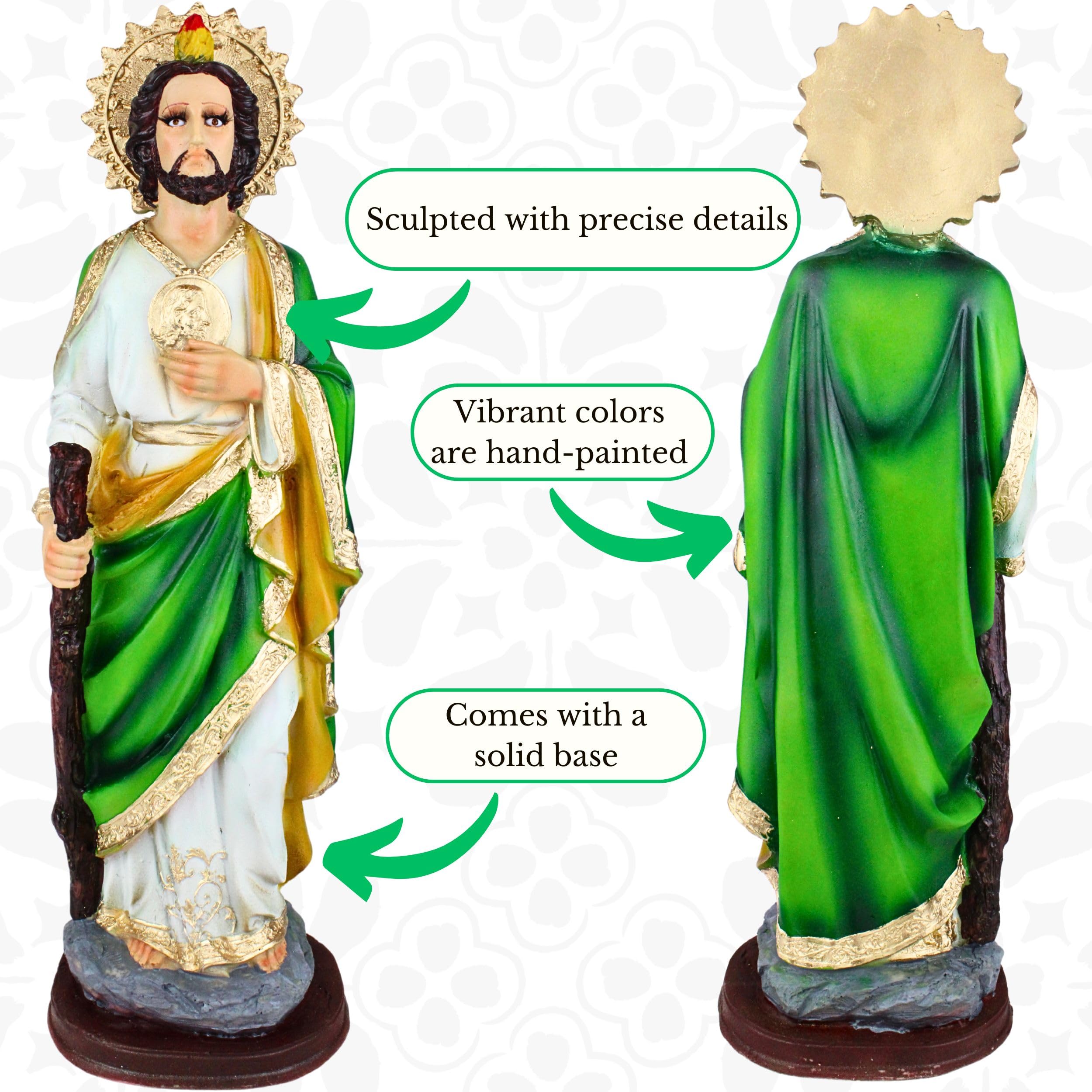 San Judas Tadeo statue 16 inches Premium Quality - Catholic statues of St Jude statue - San Juditas Tadeo estatua - Imag