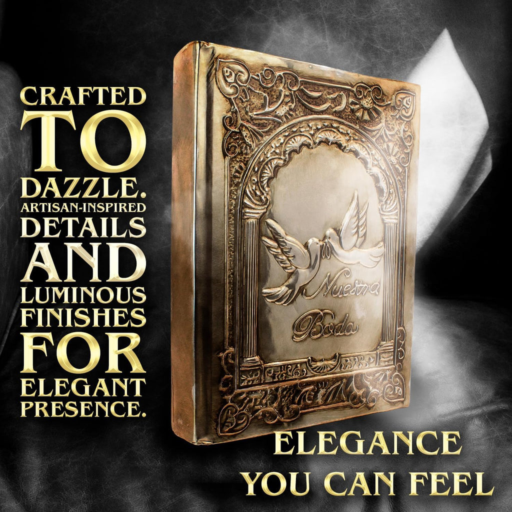 Catholic Wedding Bible — Metallic Gold Cover with Virgen de Guadalupe | Biblia de Boda