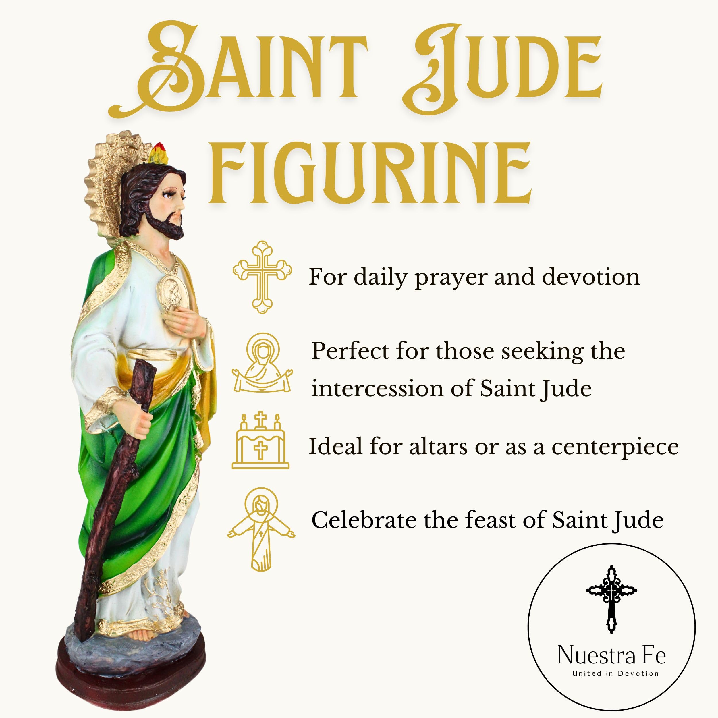 San Judas Tadeo statue 16 inches Premium Quality - Catholic statues of St Jude statue - San Juditas Tadeo estatua - Imag