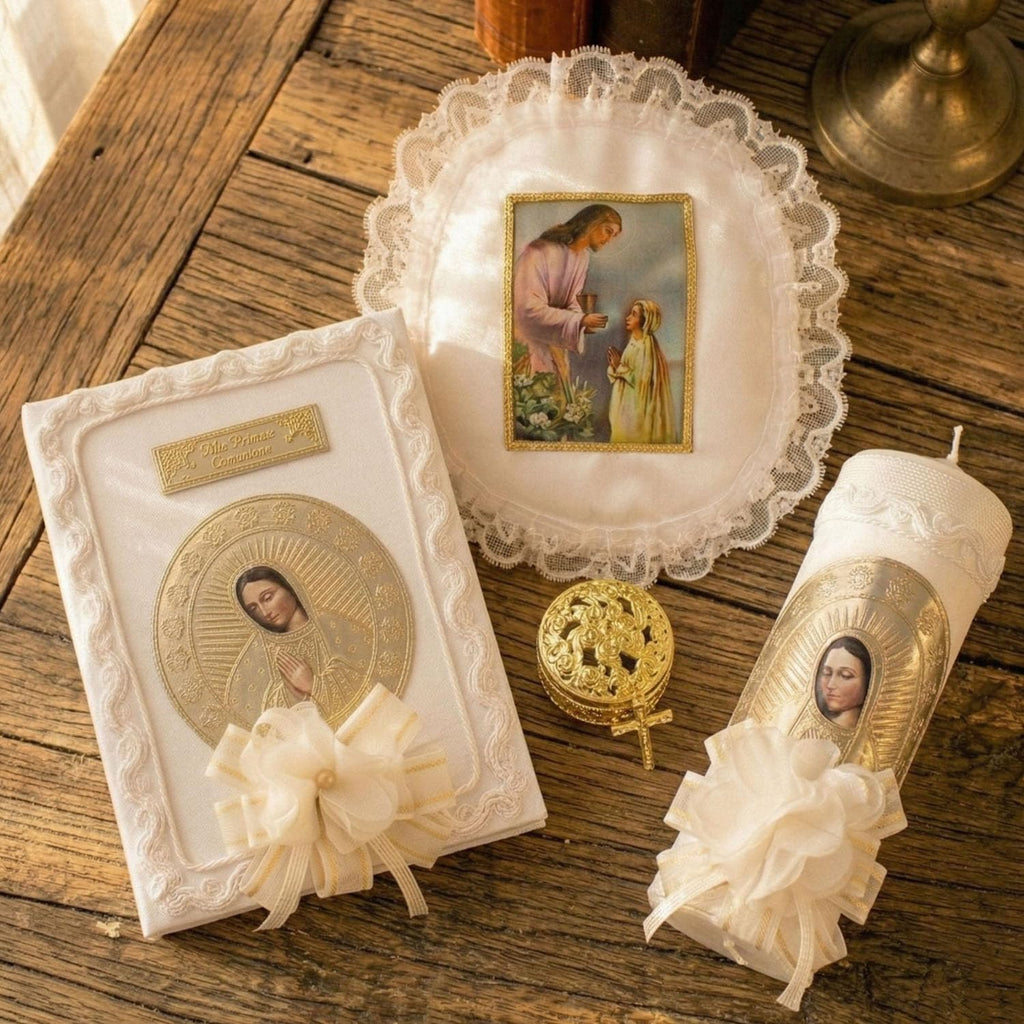 First communion bible and candle - Biblia y vela de primera comunión para niña - vela para primera comunion niña