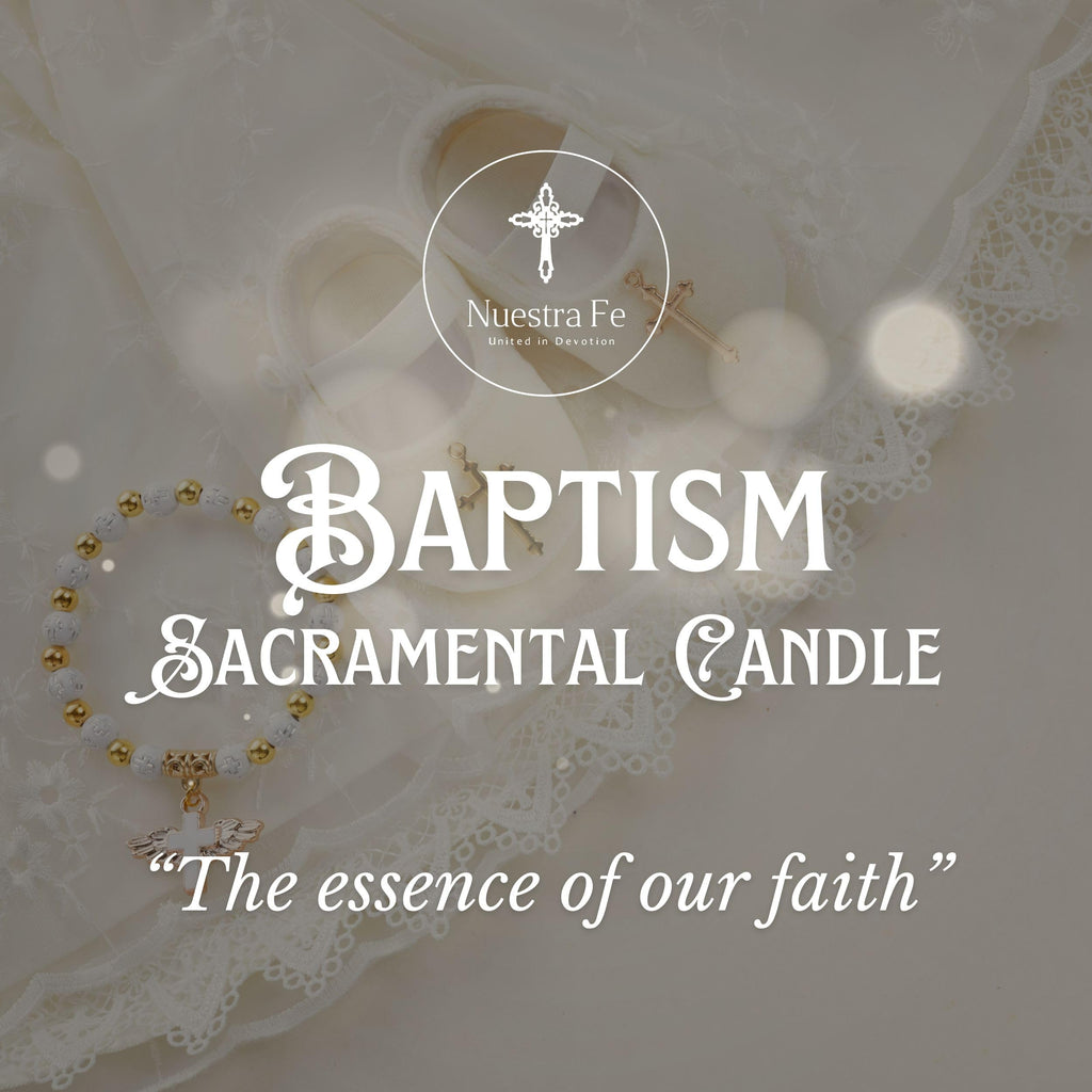 Authenthic baptism candle made by Mexican Artisans at La Villa Guadalupe | velas para bautizo de niña o niño | baptism c