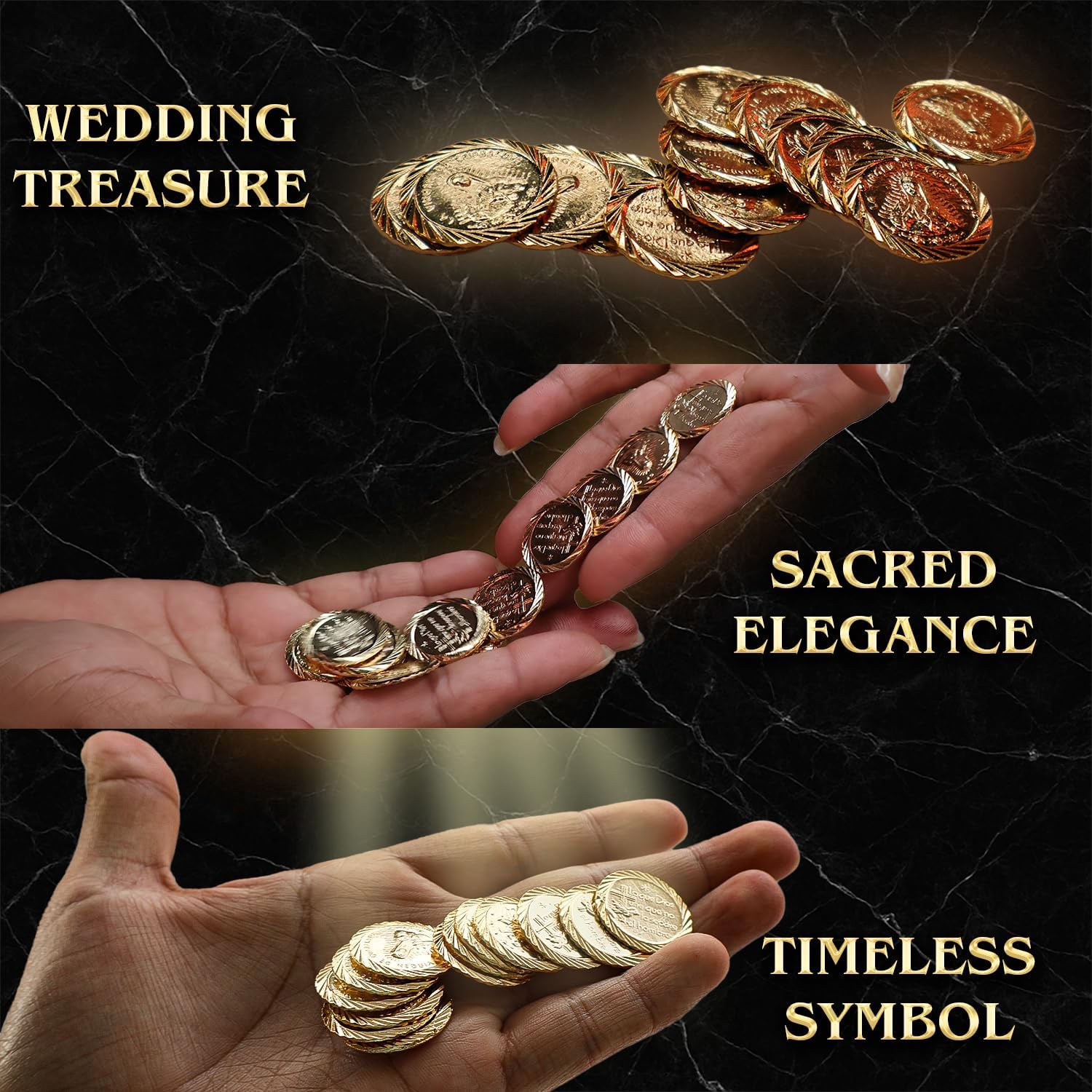 Arras de boda católica — 13 monedas con estuche de regalo de la Virgen de Guadalupe | Oro o Plata