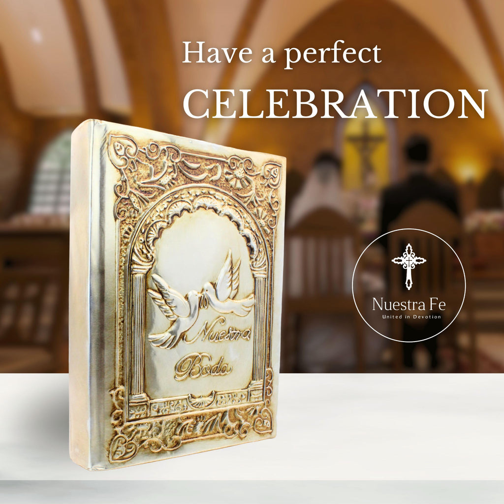 Biblia catolica en español para boda Metalic beautiful cover for wedding bible - Spanish Bible Large Print - biblia para