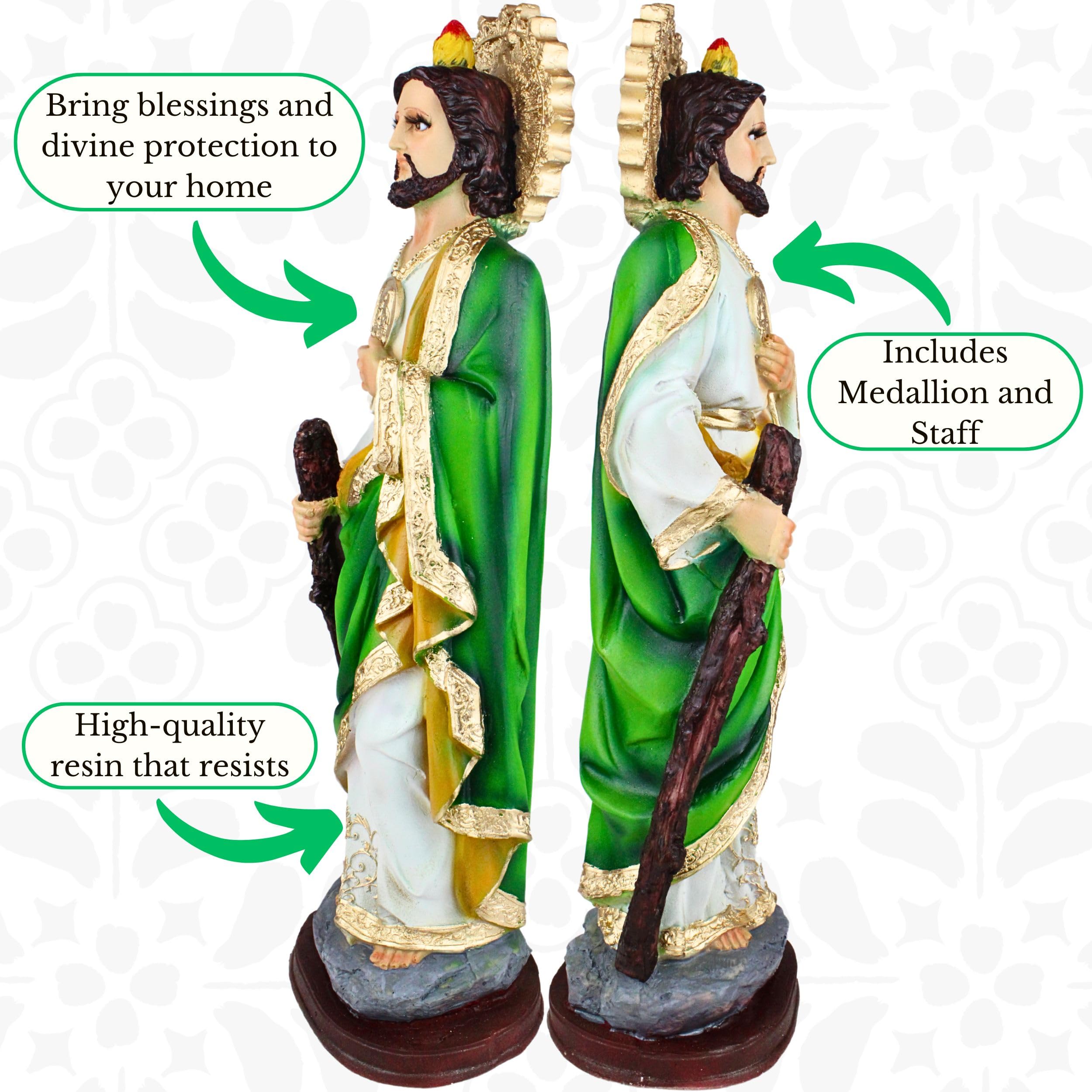San Judas Tadeo statue 16 inches Premium Quality - Catholic statues of St Jude statue - San Juditas Tadeo estatua - Imag