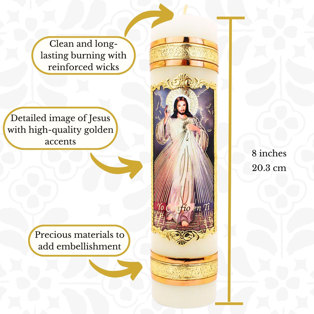The Magnificient prayer candles collection - Our lady of guadalupe religious candles - Catholic candle cirios religiosos