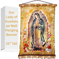 Banner Virgen de Guadalupe - San Miguel Arcangel - Catholic Wall Art - Arcangel Miguel - Virgin Mary Wall Art - Cuadro d