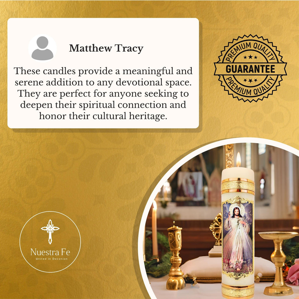 The Magnificient prayer candles collection - Our lady of guadalupe religious candles - Catholic candle cirios religiosos