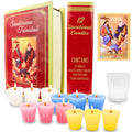 12 pack Devotional candles in a prayer box - Las 12 Velas de la divina providencia catolica - velas para posadas - velas