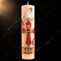 8-inch Easter candle - Cirio Pascual 8 Inches Tall — Catholic Prayer Candle | Vela Religiosa Pascual 3 Colores