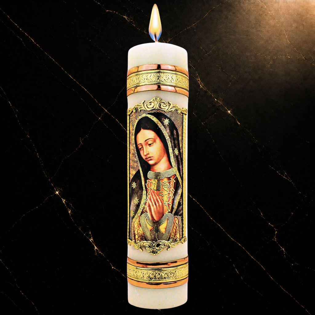 Devotional Prayer Candle — Veladora Religiosa Católica para Oración y Altar