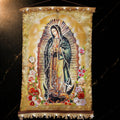 Estandarte de Pared Católico — Virgen de Guadalupe y San Miguel Arcángel | Estandarte Religioso